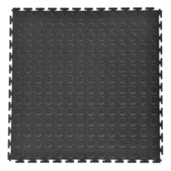 Coin Top Home Floor Tile Black Or Dark Gray 8 Tiles 4.5 Mm X 20.5x20.5 Inches