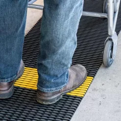 CrossLine Covid-19 Matting 2 X 80 Ft Roll -Greatmats Shop crossline distancing mat feet.jpg 1