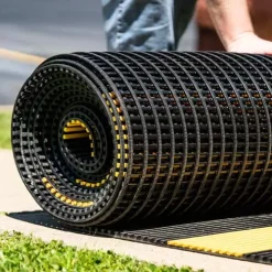 CrossLine Covid-19 Matting 2 X 80 Ft Roll -Greatmats Shop crossline rollup distancing mat close.jpg 1