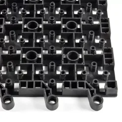Wearwell ErgoDeck HD Open Black 18 X 18 Inch Tile -Greatmats Shop ergodeck heavy duty open underside corner.jpg