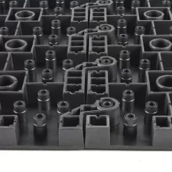 Wearwell ErgoDeck HD Solid Black 18 X 18 Inch Tile -Greatmats Shop ergodeck heavy duty solid underside interlocks.jpg