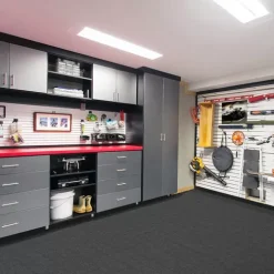 Smart Transformations Ridgeline Carpet Tile 1/4 Inch X 24x24 Inches 15 Per Case 17 Smart Transformations Ridgeline Carpet Tile 1/4 Inch X 24x24 Inches 15 Per Case -Greatmats Shop foss ridgeline smoke garage.jpg