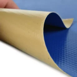 Gym Floor Cover 27 Oz Vinyl Roll 10 X 100 Ft -Greatmats Shop gym floor covers 27oz tan blue flip.jpg 1