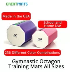 Gymnastics Octagon Mats 35 W X 40 L -Greatmats Shop gymnastic octagon training mats all sizes info.jpg