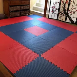 Home BJJ Mats 1-1/2 Inch X 2x2 Ft. -Greatmats Shop home bjj mats red blue customer install.jpg