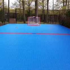 HomeCourt Sport Tile 1/2 Inch X 1x1 Ft. -Greatmats Shop homecourt tile install blue red hockey.jpg