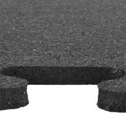 Rubber Tile Interlocking Sport 10% Blue 3/8 Inch X 2x2 Ft. -Greatmats Shop interlocking rubber flooring tile black38 close edge.jpg