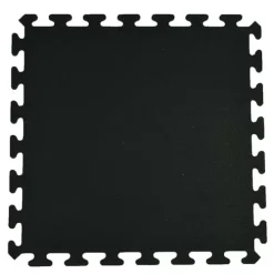 Interlocking Rubber Tile Gmats Black 3/8 Inch X 2x2 Ft.