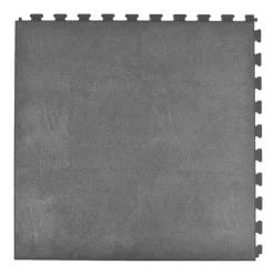 Leather PVC Floor Tile Black Or Dark Gray 6 Tiles 5 Mm X 20x20 Inches