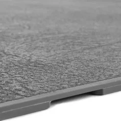 Leather PVC Floor Tile Black Or Dark Gray 6 Tiles 5 Mm X 20x20 Inches -Greatmats Shop n leather floor tile dkgray female.jpg 1