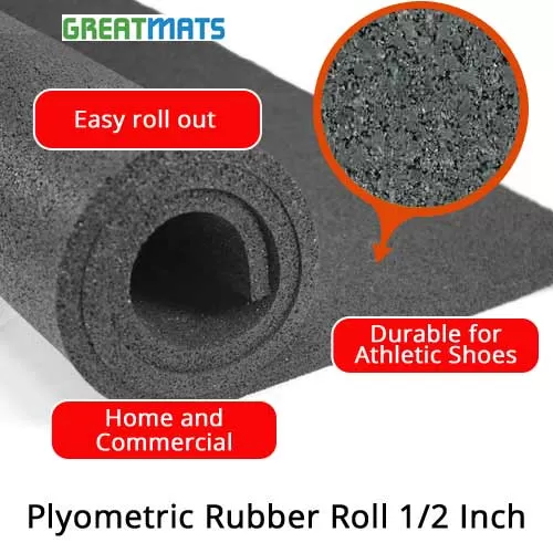 Plyometric Rubber Roll Geneva 1/2 Inch Black 30 LF 11 Plyometric Rubber Roll Geneva 1/2 Inch Black 30 LF - Image 9