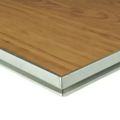 Portable Dance Floor Seamless Wood Grain Cam Lock 1/2 Inch X 3x4 Ft. -Greatmats Shop portable dance 3x3 seamless woodgrain corner female1.jpg