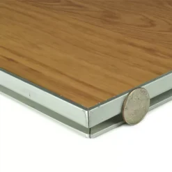 Portable Dance Floor Seamless Wood Grain Cam Lock 1/2 Inch X 3x3 Ft. -Greatmats Shop portable dance 3x3 seamless woodgrain thickness angle.jpg 1
