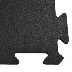 Rubber Tile Interlocks With Borders Black 1/4 Inch X 25x25 Inches Pacific -Greatmats Shop rubber tile interlocks black 2 corner.jpg 1
