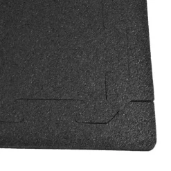 Rubber Tile Interlocks With Borders Black 8mm X 25x25 Inches Pacific -Greatmats Shop rubber tile interlocks black corner close borders.jpg