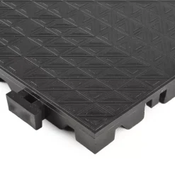 Solid Surface Triangle Top Tile - 3/4 Inch Black -Greatmats Shop solid surface triangle corner.jpg