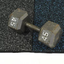 UltraTile Rubber Weight Floor Standard Colors 1 Inch X 2x2 Ft. With Quad Blok -Greatmats Shop ultratile standard colors w dumbbell.jpg