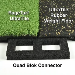UltraTile Rubber Weight Floor Standard Colors 1 Inch X 2x2 Ft. With Quad Blok -Greatmats Shop ultratile turf standard rubber connect.jpg