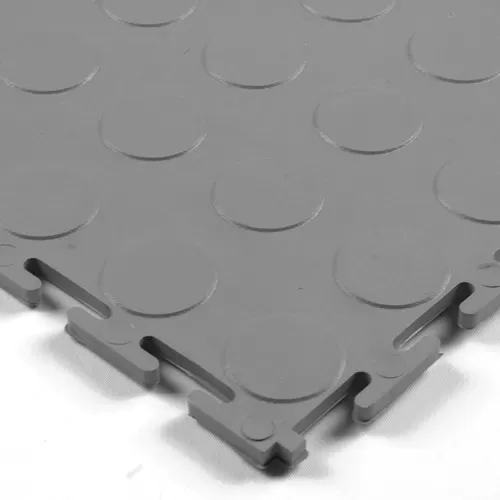 Warehouse Floor Coin PVC Tile Gray 1/4 Inch X 20x20 Inches 4 Warehouse Floor Coin PVC Tile Gray 1/4 Inch X 20x20 Inches - Image 2